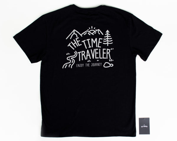 Black - The Time Traveler T-Shirt - Old Tripper